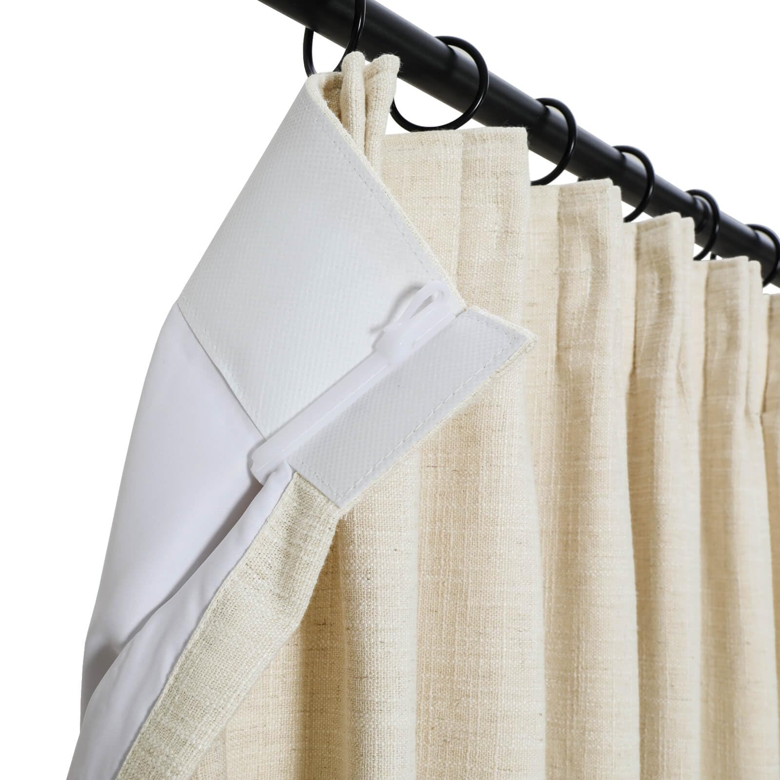 Amazon.co.jp: Drapifytex ピンチプリーツ ドレープ フェイクリネン